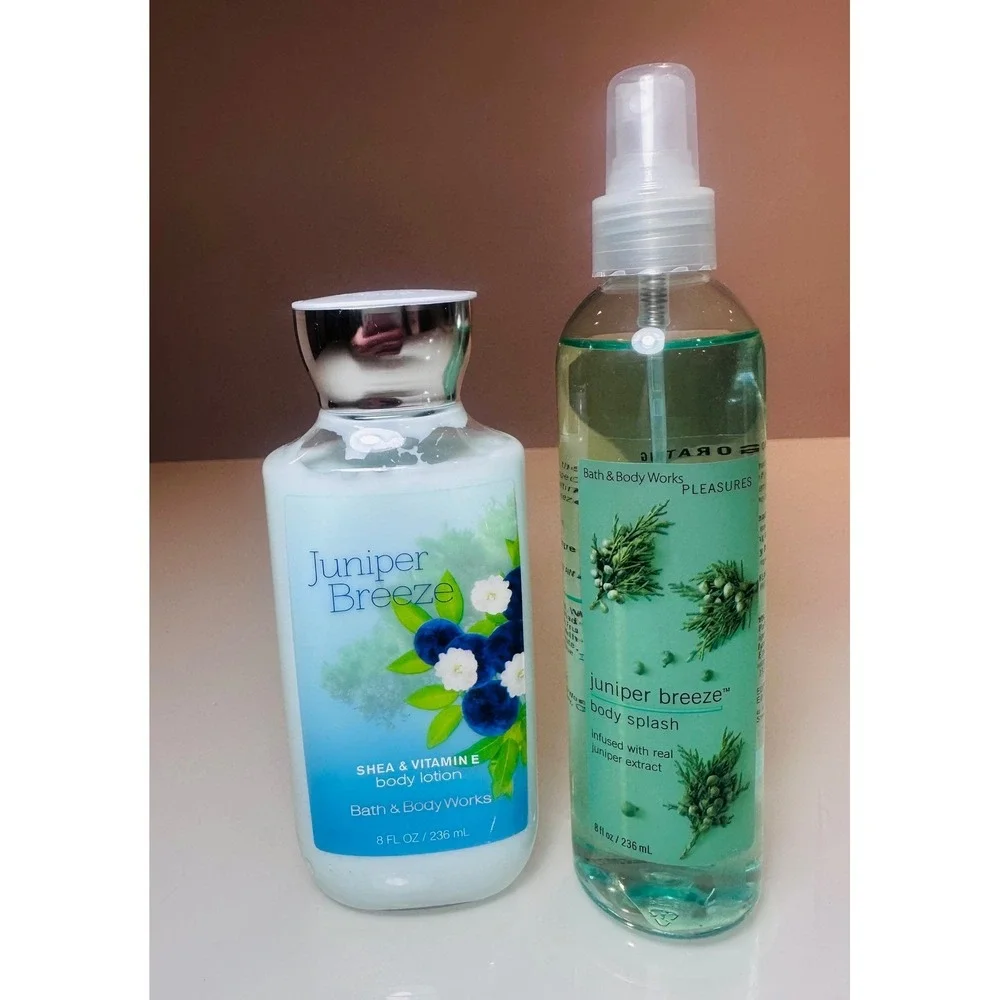 Bath & Body Works Juniper Breeze Set Body Lotion and Body Splash 8oz Each
